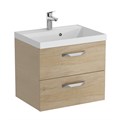 Тумба с раковиной подвесная BelBagno AURORA 70 Rovere Nebrasca Nature, раковина белая 8.1135.192160.0270OP;AURORA-700-2C-SO-RNN;BB700/450-LV-MR-AST