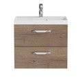 Тумба с раковиной подвесная BelBagno AURORA 60 Rovere Tabacco, раковина белая 8.1135.192160.0270OP;AURORA-600-2C-SO-RT;BB600/450-LV-MR-AST