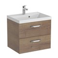 Тумба с раковиной подвесная BelBagno AURORA 60 Rovere Tabacco, раковина белая 8.1135.192160.0270OP;AURORA-600-2C-SO-RT;BB600/450-LV-MR-AST