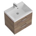 Тумба с раковиной подвесная BelBagno AURORA 60 Rovere Tabacco, раковина белая 8.1135.192160.0270OP;AURORA-600-2C-SO-RT;BB600/450-LV-MR-AST