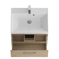 Тумба с раковиной подвесная BelBagno AURORA 60 Rovere Nebrasca Nature, раковина белая 8.1135.192160.0270OP;AURORA-600-2C-SO-RNN;BB600/450-LV-MR-AST