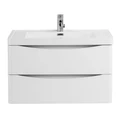 Тумба с раковиной подвесная BelBagno ANCONA-N 80 Bianco Lucido, раковина белая 0812901296