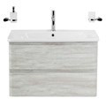 Тумба с раковиной подвесная BelBagno ALBANO-CER 80 Rovere Vintage Bianco, раковина белая ALBANO-CER-800-2C-SO-RVB;12080-KL