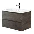 Тумба с раковиной подвесная BelBagno ALBANO-CER 80 Rovere Nature Grigio, раковина белая ALBANO-CER-800-2C-SO-RNG;12080-KL