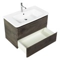 Тумба с раковиной подвесная BelBagno ALBANO-CER 80 Rovere Nature Grigio, раковина белая ALBANO-CER-800-2C-SO-RNG;12080-KL