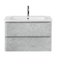Тумба с раковиной подвесная BelBagno ALBANO-CER 80 Cemento Verona Grigio, раковина белая ALBANO-CER-800-2C-SO-CVG;12080-KL