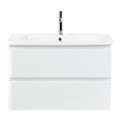Тумба с раковиной подвесная BelBagno ALBANO-CER 80 Bianco Lucido, раковина белая ALBANO-CER-800-2C-SO-BL;12080-KL