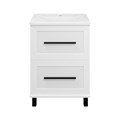 Модерн - 60 Тумба напольная 2 ящ. белая мат.эмаль + раковина УТ000024615