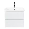 Тумба с раковиной подвесная BelBagno ALBANO-CER 60 Bianco Lucido, раковина белая ALBANO-CER-600-2C-SO-BL;12060-KL