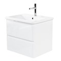 Тумба с раковиной подвесная BelBagno ALBANO-CER 60 Bianco Lucido, раковина белая ALBANO-CER-600-2C-SO-BL;12060-KL