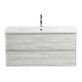 Тумба с раковиной подвесная BelBagno ALBANO-CER 105 Rovere Vintage Bianco, раковина белая ALBANO-CER-1050-2C-SO-RVB;12105-KL