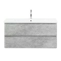 Тумба с раковиной подвесная BelBagno ALBANO-CER 105 Cemento Verona Grigio, раковина белая ALBANO-CER-1050-2C-SO-CVG;12105-KL