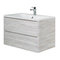 Тумба с раковиной подвесная BelBagno ALBANO 90 Rovere Vintage Bianco, раковина белая ALBANO-900-2C-SO-RVB;BB900/455-LV-MR-ALR