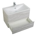 Тумба с раковиной подвесная BelBagno ALBANO 90 Rovere Vintage Bianco, раковина белая ALBANO-900-2C-SO-RVB;BB900/455-LV-MR-ALR