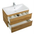 Тумба с раковиной подвесная BelBagno ALBANO 90 Rovere Rustico, раковина белая ALBANO-900-2C-SO-RR;BB900/455-LV-MR-ALR