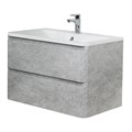 Тумба с раковиной подвесная BelBagno ALBANO 90 Cemento Verona Grigio, раковина белая ALBANO-900-2C-SO-CVG;BB900/455-LV-MR-ALR