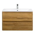 Тумба с раковиной подвесная BelBagno ALBANO 80 Rovere Rustico, раковина белая ALBANO-800-2C-SO-RR;BB800/455-LV-MR-ALR