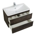 Тумба с раковиной подвесная BelBagno ALBANO 80 Rovere Nature Grigio, раковина белая ALBANO-800-2C-SO-RNG;BB800/455-LV-MR-ALR