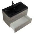 Тумба с раковиной подвесная BelBagno ALBANO 80 Pino Scania, раковина чёрная ALBANO-800-2C-SO-PS;BB800/455-LV-ART-ALR-NERO