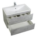 Тумба с раковиной подвесная BelBagno ALBANO 80 Cemento Verona Grigio, раковина белая ALBANO-800-2C-SO-CVG;BB800/455-LV-MR-ALR