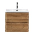 Тумба с раковиной подвесная BelBagno ALBANO 70 Rovere Rustico, раковина белая ALBANO-700-2C-SO-RR;BB700/455-LV-MR-ALR