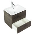 Тумба с раковиной подвесная BelBagno ALBANO 70 Rovere Nature Grigio, раковина белая ALBANO-700-2C-SO-RNG;BB700/455-LV-MR-ALR