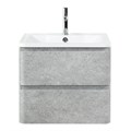 Тумба с раковиной подвесная BelBagno ALBANO 70 Cemento Verona Grigio, раковина белая ALBANO-700-2C-SO-CVG;BB700/455-LV-MR-ALR