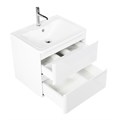Тумба с раковиной подвесная BelBagno ALBANO 70 Bianco Lucido, раковина белая ALBANO-700-2C-SO-BL;BB700/455-LV-MR-ALR