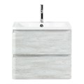 Тумба с раковиной подвесная BelBagno ALBANO 60 Rovere Vintage Bianco, раковина белая ALBANO-600-2C-SO-RVB;BB600/455-LV-MR-ALR
