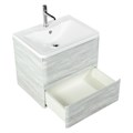Тумба с раковиной подвесная BelBagno ALBANO 60 Rovere Vintage Bianco, раковина белая ALBANO-600-2C-SO-RVB;BB600/455-LV-MR-ALR