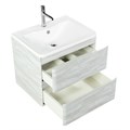 Тумба с раковиной подвесная BelBagno ALBANO 60 Rovere Vintage Bianco, раковина белая ALBANO-600-2C-SO-RVB;BB600/455-LV-MR-ALR