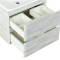 Тумба с раковиной подвесная BelBagno ALBANO 60 Rovere Vintage Bianco, раковина белая ALBANO-600-2C-SO-RVB;BB600/455-LV-MR-ALR