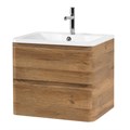 Тумба с раковиной подвесная BelBagno ALBANO 60 Rovere Rustico, раковина белая ALBANO-600-2C-SO-RR;BB600/455-LV-MR-ALR