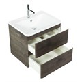 Тумба с раковиной подвесная BelBagno ALBANO 60 Rovere Nature Grigio, раковина белая ALBANO-600-2C-SO-RNG;BB600/455-LV-MR-ALR