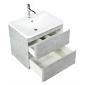 Тумба с раковиной подвесная BelBagno ALBANO 60 Cemento Verona Grigio, раковина белая ALBANO-600-2C-SO-CVG;BB600/455-LV-MR-ALR