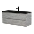 Тумба с раковиной подвесная BelBagno ALBANO 120 Rovere Vintage Bianco, раковина чёрная ALBANO-1200-2C-SO-RVB;BB1200/455-LV-ART-ALR-NERO
