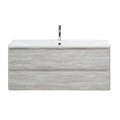Тумба с раковиной подвесная BelBagno ALBANO 120 Rovere Vintage Bianco, раковина белая ALBANO-1200-2C-SO-RVB;BB1200/455-LV-MR-ALR