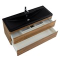 Тумба с раковиной подвесная BelBagno ALBANO 120 Rovere Rustico, раковина чёрная ALBANO-1200-2C-SO-RR;BB1200/455-LV-ART-ALR-NERO
