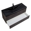 Тумба с раковиной подвесная BelBagno ALBANO 120 Rovere Nature Grigio, раковина чёрная ALBANO-1200-2C-SO-RNG;BB1200/455-LV-ART-ALR-NERO