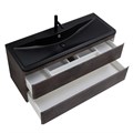 Тумба с раковиной подвесная BelBagno ALBANO 120 Rovere Nature Grigio, раковина чёрная ALBANO-1200-2C-SO-RNG;BB1200/455-LV-ART-ALR-NERO