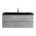 Тумба с раковиной подвесная BelBagno ALBANO 120 Cemento Verona Grigio, раковина чёрная ALBANO-1200-2C-SO-CVG;BB1200/455-LV-ART-ALR-NERO