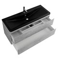 Тумба с раковиной подвесная BelBagno ALBANO 120 Cemento Verona Grigio, раковина чёрная ALBANO-1200-2C-SO-CVG;BB1200/455-LV-ART-ALR-NERO