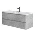 Тумба с раковиной подвесная BelBagno ALBANO 120 Cemento Verona Grigio, раковина белая ALBANO-1200-2C-SO-CVG;BB1200/455-LV-MR-ALR