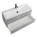 Тумба с раковиной подвесная BelBagno ALBANO 120 Cemento Verona Grigio, раковина белая ALBANO-1200-2C-SO-CVG;BB1200/455-LV-MR-ALR