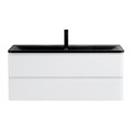 Тумба с раковиной подвесная BelBagno ALBANO 120 Bianco Lucido, раковина чёрная ALBANO-1200-2C-SO-BL;BB1200/455-LV-ART-ALR-NERO
