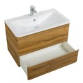 Тумба с раковиной подвесная BelBagno ALBANO 100 Rovere Rustico, раковина белая ALBANO-1000-2C-SO-RR;BB1000/455-LV-MR-ALR