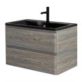 Тумба с раковиной подвесная BelBagno ALBANO 100 Pino Scania, раковина чёрная ALBANO-1000-2C-SO-PS;BB1000/455-LV-ART-ALR-NERO