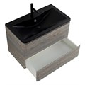 Тумба с раковиной подвесная BelBagno ALBANO 100 Pino Scania, раковина чёрная ALBANO-1000-2C-SO-PS;BB1000/455-LV-ART-ALR-NERO