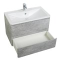 Тумба с раковиной подвесная BelBagno ALBANO 100 Cemento Verona Grigio, раковина белая ALBANO-1000-2C-SO-CVG;BB1000/455-LV-MR-ALR