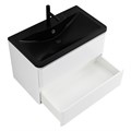 Тумба с раковиной подвесная BelBagno ALBANO 100 Bianco Lucido, раковина чёрная ALBANO-1000-2C-SO-BL;BB1000/455-LV-ART-ALR-NERO